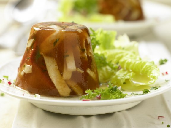 Healthy lunch recipes - Spicy chicken aspic I #healthy #chicken #recipes #aspic